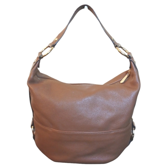 Michael Kors Brown Pebbled Leather Shoulder Bag - Picture 4 of 14